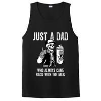 Just A Dad Who Always Came Back With The Milk Skeleton  PosiCharge Competitor Tank
