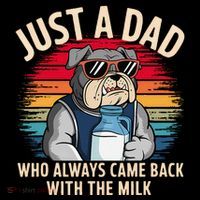 Just A Dad Who Always Came Back With The Milk Bulldog Father Wool Snapback Cap