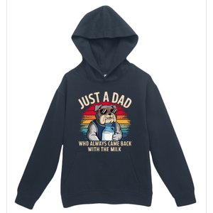 Just A Dad Who Always Came Back With The Milk Bulldog Father Urban Pullover Hoodie