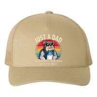 Just A Dad Who Always Came Back With The Milk Bulldog Father Yupoong Adult 5-Panel Trucker Hat