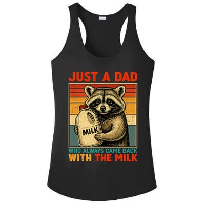 Just A Dad Who Always Came Back With The Milk - Fathers Day  Ladies PosiCharge Competitor Racerback Tank