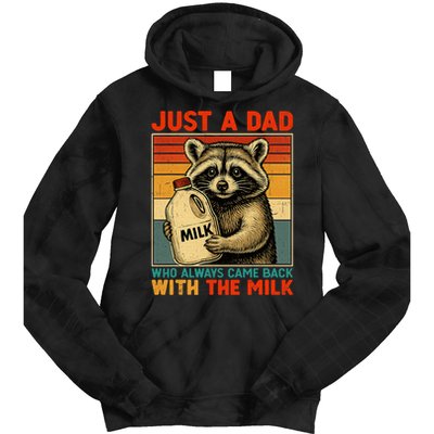 Just A Dad Who Always Came Back With The Milk - Fathers Day  Tie Dye Hoodie