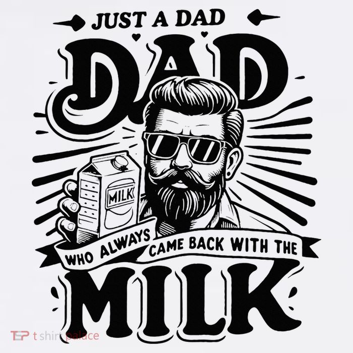 Just A Dad Who Always Came Back With The Milk Funny Father Sustainable Bucket Hat