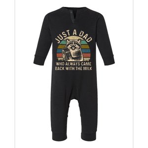 Just A Dad Who Always Came Back With The Milk Infant Fleece One Piece