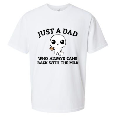 Just A Dad Who Always Came Back With The Milk Sueded Cloud Jersey T-Shirt