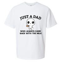 Just A Dad Who Always Came Back With The Milk Sueded Cloud Jersey T-Shirt