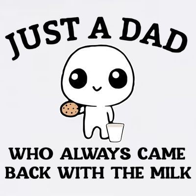 Just A Dad Who Always Came Back With The Milk T-Shirt