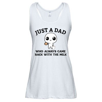 Just A Dad Who Always Came Back With The Milk Ladies Essential Flowy Tank