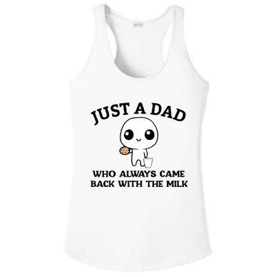 Just A Dad Who Always Came Back With The Milk Ladies PosiCharge Competitor Racerback Tank