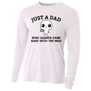 Just A Dad Who Always Came Back With The Milk Cooling Performance Long Sleeve Crew