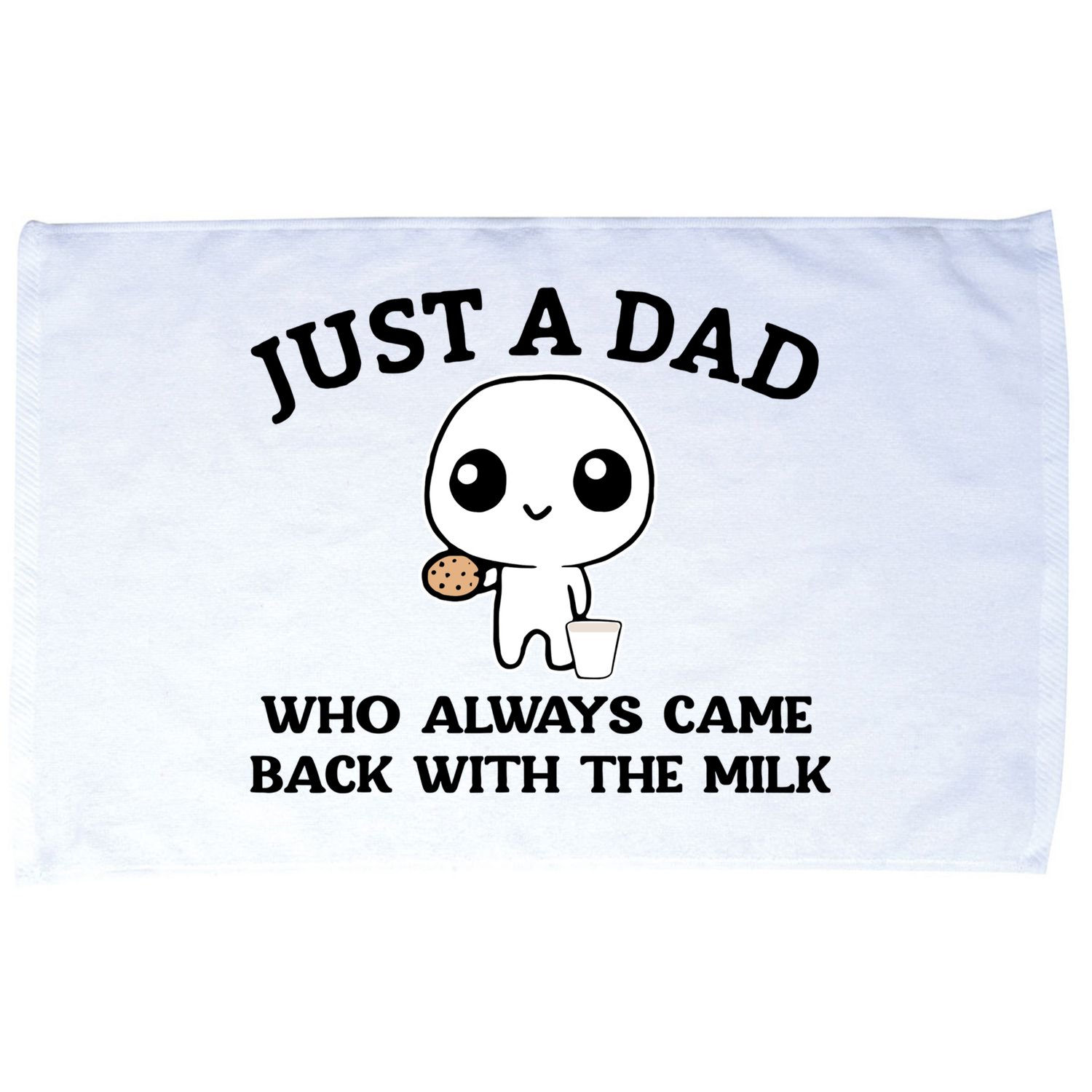 Just A Dad Who Always Came Back With The Milk Microfiber Hand Towel