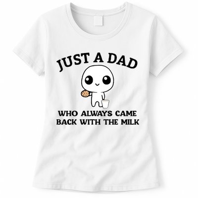 Just A Dad Who Always Came Back With The Milk Womens T-Shirt