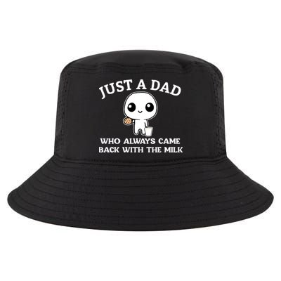 Just A Dad Who Always Came Back With The Milk Cool Comfort Performance Bucket Hat