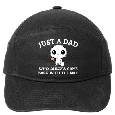 Just A Dad Who Always Came Back With The Milk 7-Panel Snapback Hat