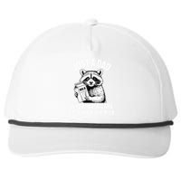 Just A Dad Who Always Came Back With The Milk Funny Raccoon Snapback Five-Panel Rope Hat