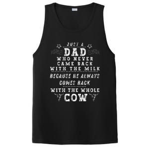 Just A Dad Who Always Came Back With The Milk Fathers Day PosiCharge Competitor Tank