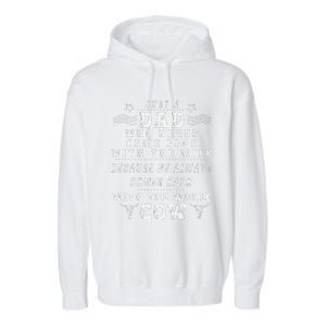 Just A Dad Who Always Came Back With The Milk Fathers Day Garment-Dyed Fleece Hoodie