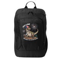 Just A Dad Who Always Came Back With The Milk Funny Trex City Backpack