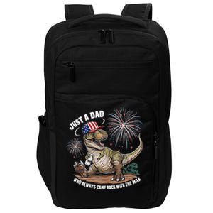 Just A Dad Who Always Came Back With The Milk Funny Trex Impact Tech Backpack