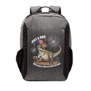 Just A Dad Who Always Came Back With The Milk Funny Trex Vector Backpack