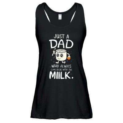 Just A Dad Who Always Came Back With The Milk Ladies Essential Flowy Tank