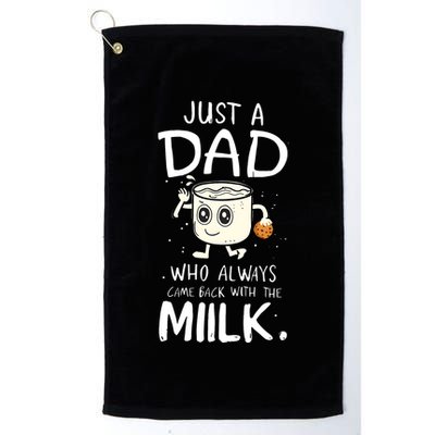 Just A Dad Who Always Came Back With The Milk Golf Towel