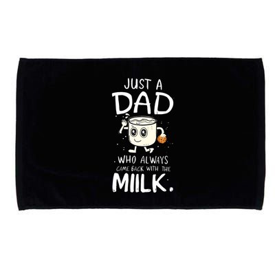 Just A Dad Who Always Came Back With The Milk Microfiber Hand Towel