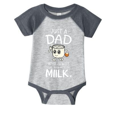Just A Dad Who Always Came Back With The Milk Infant Baby Jersey Bodysuit