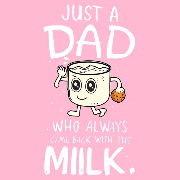 Just A Dad Who Always Came Back With The Milk V-Neck T-Shirt