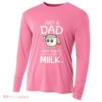 Just A Dad Who Always Came Back With The Milk Cooling Performance Long Sleeve Crew