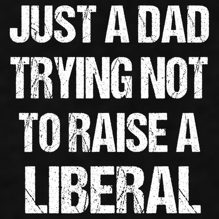 Just A Dad Trying Not To Raise A Liberal Ladies PosiCharge Tri-Blend Wicking Tank