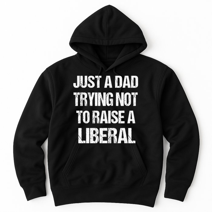 Just A Dad Trying Not To Raise A Liberal Hoodie
