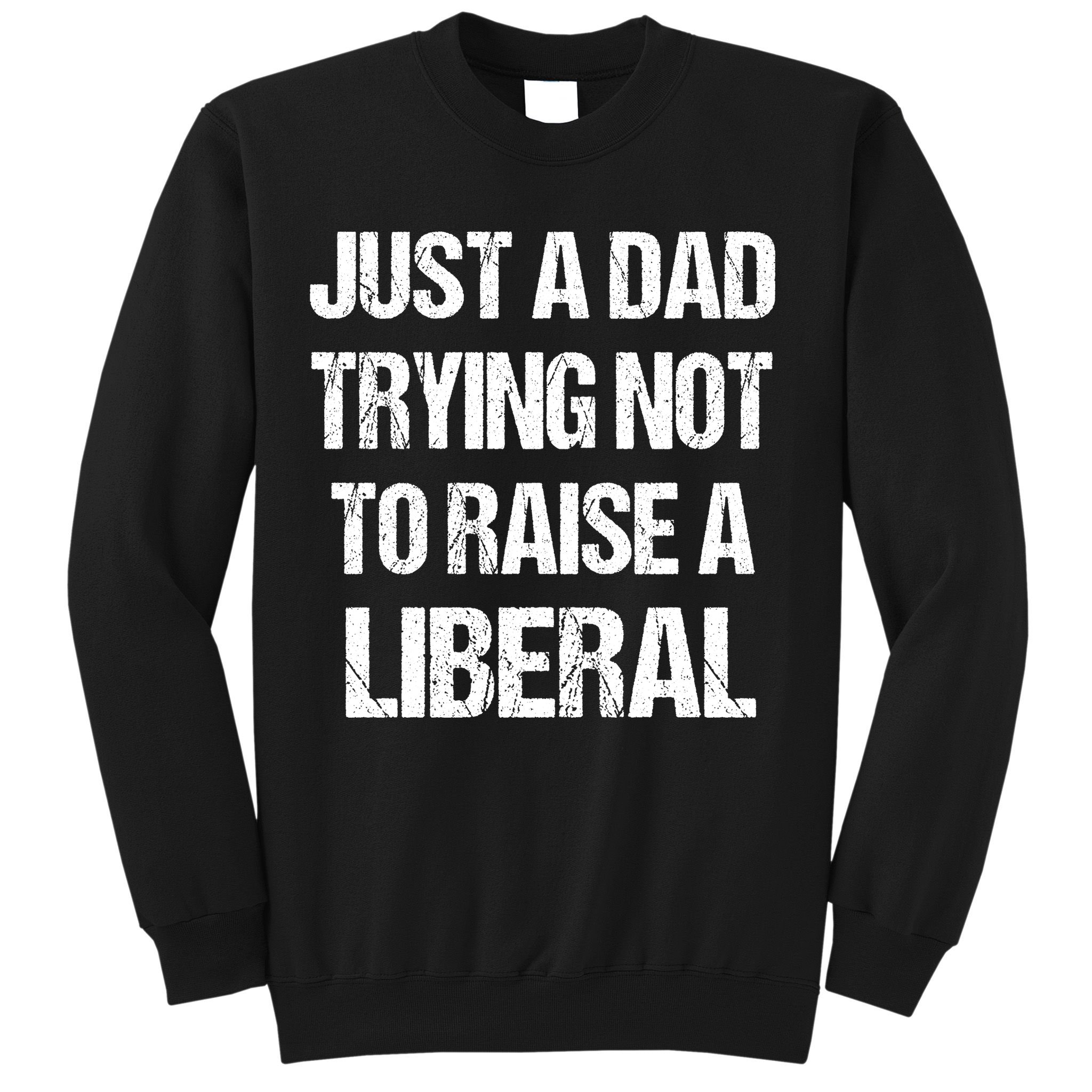Just A Dad Trying Not To Raise A Liberal Sweatshirt