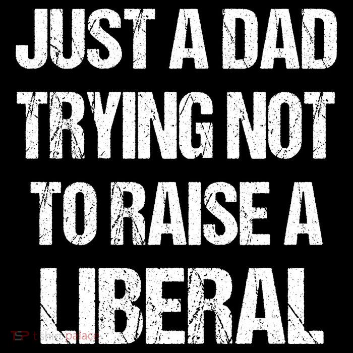 Just A Dad Trying Not To Raise A Liberal 7-Panel Snapback Hat