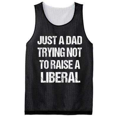 Just A Dad Trying Not To Raise A Liberal Mesh Reversible Basketball Jersey Tank