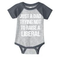 Just A Dad Trying Not To Raise A Liberal Infant Baby Jersey Bodysuit
