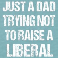 Just A Dad Trying Not To Raise A Liberal Sueded Cloud Jersey T-Shirt