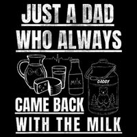 Just A Dad Who Always Came Back With The Milk Drawstring Bag