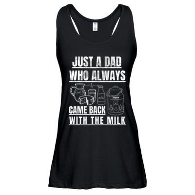 Just A Dad Who Always Came Back With The Milk Ladies Essential Flowy Tank