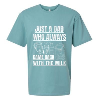 Just A Dad Who Always Came Back With The Milk Sueded Cloud Jersey T-Shirt