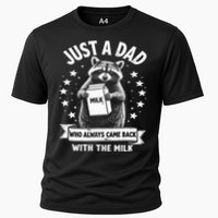 Just A Dad Who Always Came Back With The Milk Fathers Day  Cooling Performance Crew T-Shirt