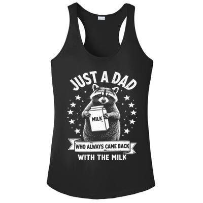 Just A Dad Who Always Came Back With The Milk Fathers Day  Ladies PosiCharge Competitor Racerback Tank