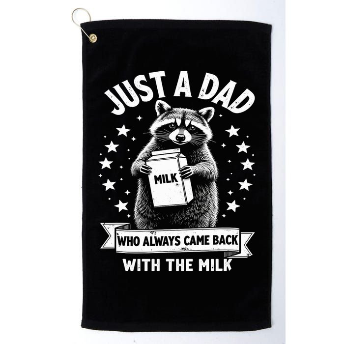 Just A Dad Who Always Came Back With The Milk Fathers Day  Golf Towel