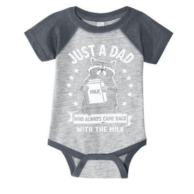 Just A Dad Who Always Came Back With The Milk Fathers Day  Infant Baby Jersey Bodysuit