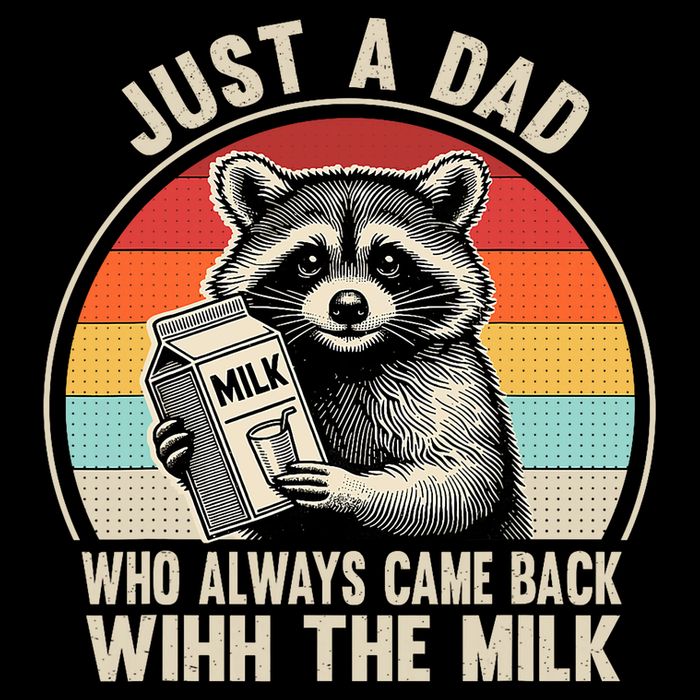 Just A Dad Who Always Came Back With The Milk Fathers Day  Cooling Performance Crew T-Shirt