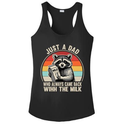 Just A Dad Who Always Came Back With The Milk Fathers Day  Ladies PosiCharge Competitor Racerback Tank