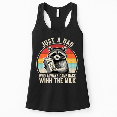 Just A Dad Who Always Came Back With The Milk Fathers Day  Womens Tank Top