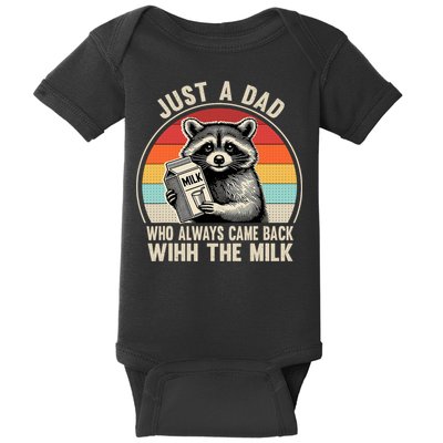 Just A Dad Who Always Came Back With The Milk Fathers Day  Baby Bodysuit