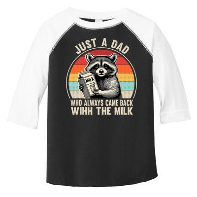Just A Dad Who Always Came Back With The Milk Fathers Day  Toddler Fine Jersey T-Shirt