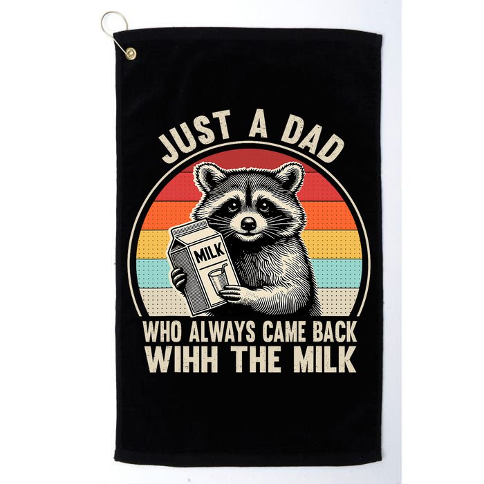 Just A Dad Who Always Came Back With The Milk Fathers Day  Golf Towel